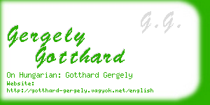 gergely gotthard business card